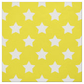 Geel Wit Sterren Patroon Decoratief Textiel Stof (Swatch)