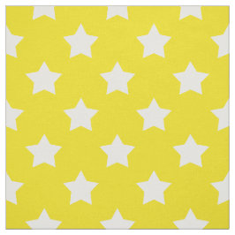 Geel Wit Sterren Patroon Decoratief Textiel Stof
