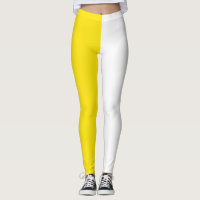 Geel Wit Twee Tone Split Half Design