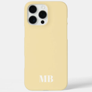 Geel & Wit Uniek Monogram Naam initialen iPhone 16 Pro Max Hoesje