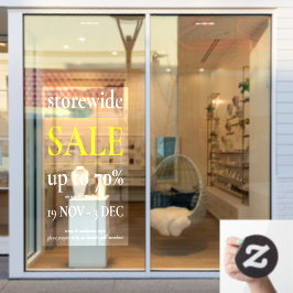 Geel wit verkoopvenster Onderteken Classy Professi Raamsticker