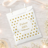 Geel Wit Vrijgezellenfeest Harten Patroon Bedankzakje (Geknipt)