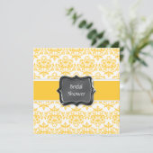 Geel wit vrijgezellenfeest personaliseren kaart (Staand voorkant)