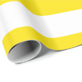 Geel, Wit XL Strepenpatroon Cadeaupapier (Rol Hoek)