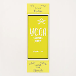Geel wit yogamat