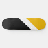 Geel Wit Zwart Kleur Block Style Design Persoonlijk Skateboard (Horizontaal)