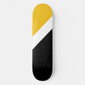 Geel Wit Zwart Kleur Block Style Design Persoonlijk Skateboard (Voorkant)