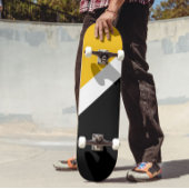 Geel Wit Zwart Kleur Block Style Design Persoonlijk Skateboard