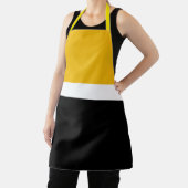 Geel Wit Zwart Kleur Block Style Design Schort (Insitu)