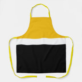 Geel Wit Zwart Kleur Block Style Design Schort (Voorkant)