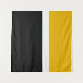 Geel Wit Zwart Kleur Block Style Design Wandkleed (Voorkant (horizontaal))