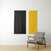 Geel Wit Zwart Kleur Block Style Design Wandkleed (In Situ (horizontaal))