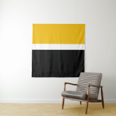 Geel Wit Zwart Kleur Block Style Design Wandkleed (In situ)