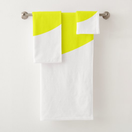 Geel Witte Abstracte Kunst Bad Handdoeken (Insitu)