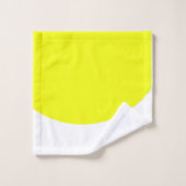 Geel Witte Abstracte Kunst Bad Handdoeken (Wasdoekje)