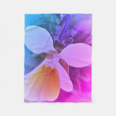 Geel witte bloem fleece deken (Voorkant)