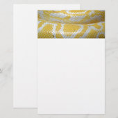 GEEL WITTE BOA SNAKE HUID TEXTURES REPTILES PATT BRIEFPAPIER (Voorkant / Achterkant)