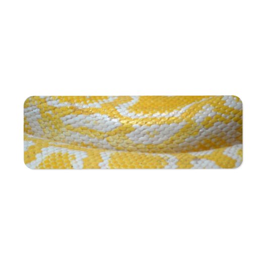 GEEL WITTE BOA SNAKE HUID TEXTURES REPTILES PATT ETIKET (Voorkant)