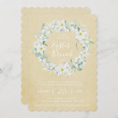 Geel + Witte Floral met grote adem Kaart (Voorkant / Achterkant)