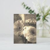 Geel-witte Gerbera en Calla 1 Briefkaart (Staand voorkant)