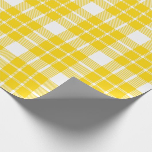 Geel-witte gouden bolletjes |Groot patroon| Cadeaupapier (Hoek)