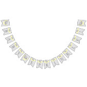 Geel, witte grijze olifant Baby Sprinkle Vlaggetjes (Alle)