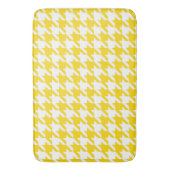 Geel Witte Houndstooth Rutcontrole Badmat (Voorkant Verticaal)