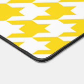 Geel Witte Houndstooth Rutcontrole Bureaumat (Hoek)