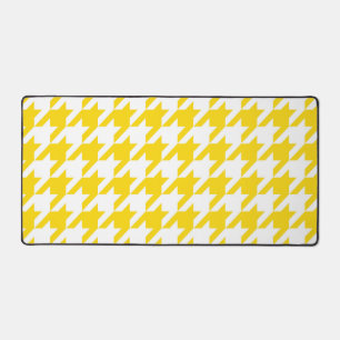 Geel Witte Houndstooth Rutcontrole Bureaumat