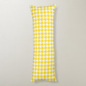 Geel Witte Houndstooth Rutcontrole Lichaamskussen (Achterkant (Verticaal))