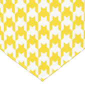 Geel Witte Houndstooth Rutpatroon Korte Tafelloper (Hoek)