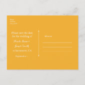 Geel & Witte Kant Elegante Trouwkaart Save the Dat Aankondigingskaart (Achterkant)