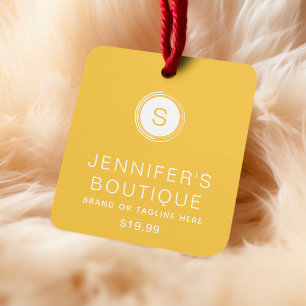 Geel Witte Kleding Hanglabels Kleine Bedrijven Contactkaartje