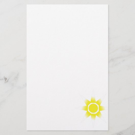 Geel-witte Magic Sun-product Briefpapier (Voorkant)