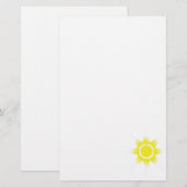 Geel-witte Magic Sun-product Briefpapier (Voorkant / Achterkant)