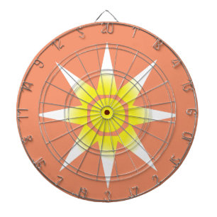 Geel-witte Magic Sun-product Dartbord