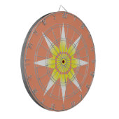 Geel-witte Magic Sun-product Dartbord (Voorkant Links)