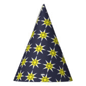 Geel-witte Magic Sun-product Feesthoedjes (Links)