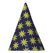 Geel-witte Magic Sun-product Feesthoedjes (Rechts)