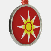 Geel-witte Magic Sun-product Metalen Ornament (Rechts)