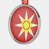 Geel-witte Magic Sun-product Metalen Ornament (Links)