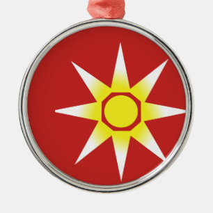 Geel-witte Magic Sun-product Metalen Ornament
