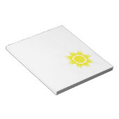 Geel-witte Magic Sun-product Notitieblok (Schuin)