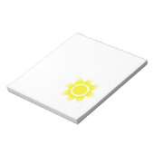 Geel-witte Magic Sun-product Notitieblok (Linkerzijde)