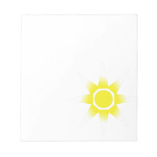 Geel-witte Magic Sun-product Notitieblok