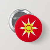 Geel-witte Magic Sun-product Ronde Button 5,7 Cm (Voorkant /achterkant)
