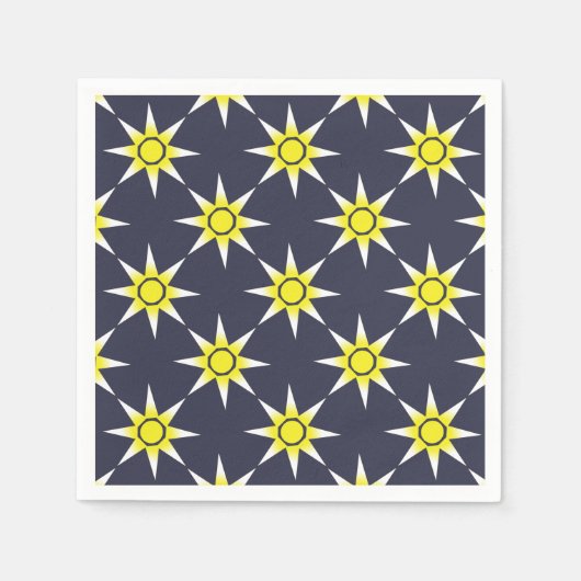 Geel-witte Magic Sun-product Servet (Voorkant)
