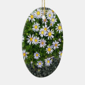 Geel-witte margarita bloemen met grijze keien keramisch ornament (Rechts)