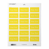 Geel & Witte Stickers of Etiketten w/Douanetekst (Full Sheet)