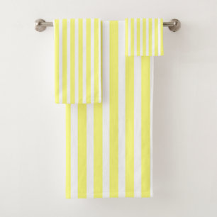 Geel + Witte Strepen Cadeau  Bad Handdoek